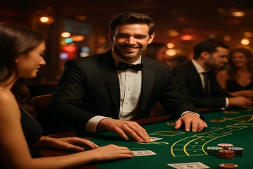 সোনালি কয়েন ও রুলেটের গতিময় ক্যাসিনো দৃশ্য