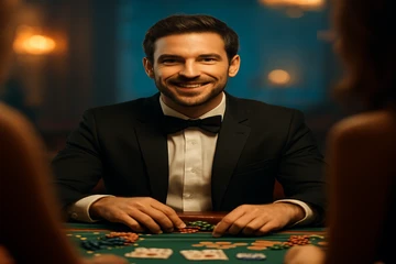 আলোকিত রুলেট চাকা ও ক্যাসিনো চিপসের দৃশ্য, যা লাইভ গেমের উত্তেজনা জাগিয়ে তোলে